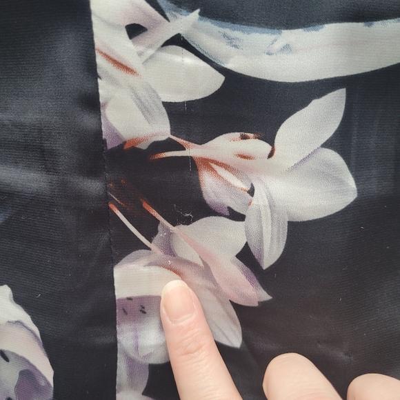 Missguided Floral Print Duster Coat, GUC, Size 8 - Picture 11 of 13